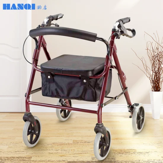 Hanqi Factory Direct Supply Four-Wheel Folding Shopping Cart Walker Used Indoor and Outdoor